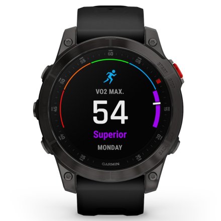 Zegarek Garmin Epix 2 Sapphire czarny z czarnym paskiem 010-02582-11