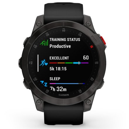 Zegarek Garmin Epix 2 Sapphire czarny z czarnym paskiem 010-02582-11