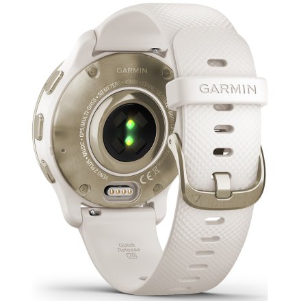 Zegarek Garmin Venu 2 Plus złoty z beżowym paskiem 010-02496-12