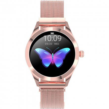 Różowozłoty smartwatch damski G.Rossi SW017-4F