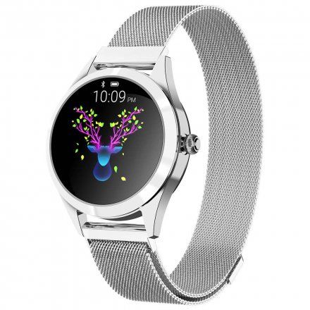 Srebrny smartwatch damski G.Rossi SW017-7F