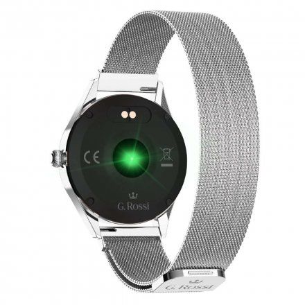 Srebrny smartwatch damski G.Rossi SW017-7F