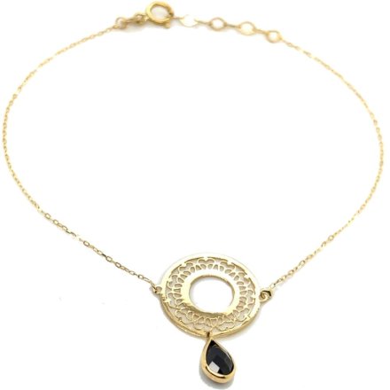 Biżuteria SAXO Złota bransoletka Ażurowy Ring 2-4-B00181-2