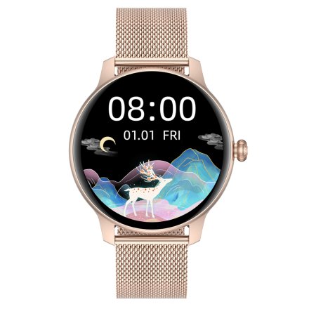 Różowozłoty smartwatch G.Rossi SW020-1