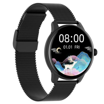Czarny smartwatch G.Rossi SW020-2