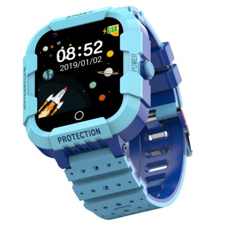 Smartwatch dziecięcy Rozmowy Video GPS Rubicon RNCE75 Niebieski SMASHE098 + TOREBKA GRATIS!