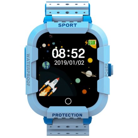 Smartwatch dziecięcy Rozmowy Video GPS Rubicon RNCE75 Niebieski SMASHE098 + TOREBKA GRATIS!