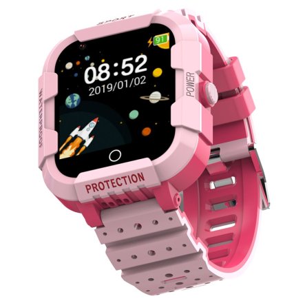 Smartwatch dziecięcy Rozmowy Video GPS Rubicon RNCE75 Różowy SMASHE099 + TOREBKA GRATIS!