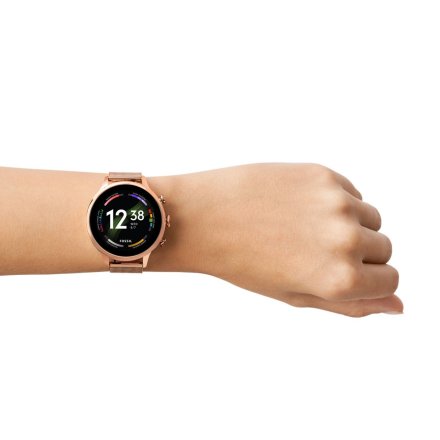 Smartwatch damski Fossil GEN 6 złoty z funkcją rozmowy NFC Aktywność Sen FTW6082