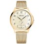 Złoty męski szwajcarski zegarek Adriatica na bransolecie A8241.1121Q