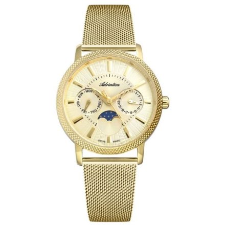 Zegarek Damski Adriatica na bransolecie A3808.1111QFM - Multifunction Swiss Made