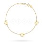Biżuteria SAXO Złota bransoletka 3 złote ringi 2-25-B00309-2-0.95