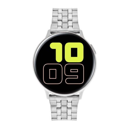 Smartwatch Pacific 24-15 Srebrny z bransoletką Ciśnienie Tlen Puls Kroki