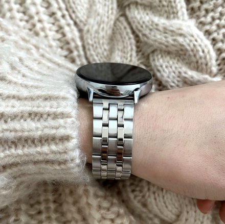 Smartwatch Pacific 24-15 Srebrny z bransoletką Ciśnienie Tlen Puls Kroki