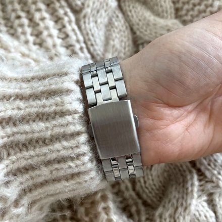Smartwatch Pacific 24-15 Srebrny z bransoletką Ciśnienie Tlen Puls Kroki