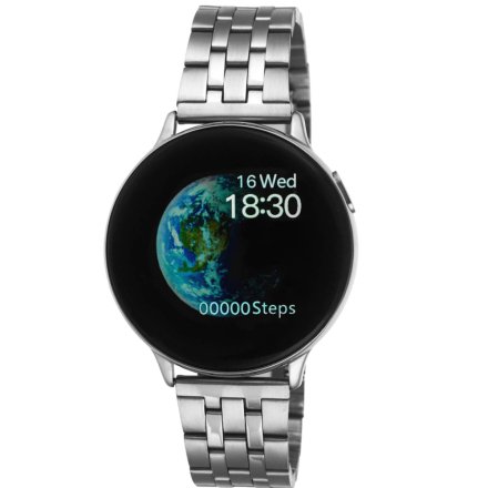 Smartwatch Pacific 24-15 Srebrny z bransoletką Ciśnienie Tlen Puls Kroki