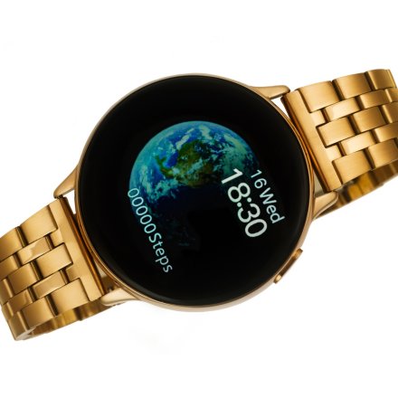 Smartwatch Pacific 24-14 Złoty z bransoletką  Ciśnienie Tlen Puls Kroki