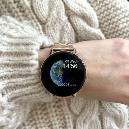 Smartwatch Pacific 24-14 Złoty z bransoletką  Ciśnienie Tlen Puls Kroki