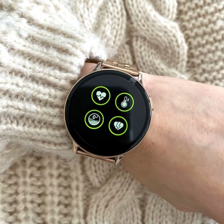 Smartwatch Pacific 24-14 Złoty z bransoletką  Ciśnienie Tlen Puls Kroki