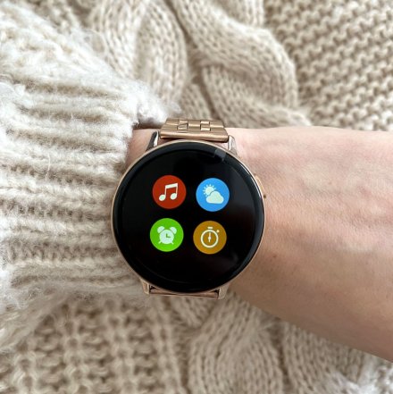 Smartwatch Pacific 24-14 Złoty z bransoletką  Ciśnienie Tlen Puls Kroki