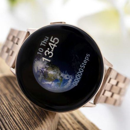 Smartwatch Pacific 24-14 Złoty z bransoletką  Ciśnienie Tlen Puls Kroki