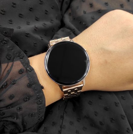 Smartwatch Pacific 24-14 Złoty z bransoletką  Ciśnienie Tlen Puls Kroki