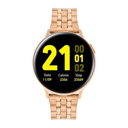 Smartwatch Pacific 24-14 Złoty z bransoletką  Ciśnienie Tlen Puls Kroki