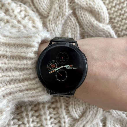 Smartwatch Pacific 24-16 Czarny z bransoletką Ciśnienie Tlen Puls Kroki