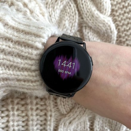 Smartwatch Pacific 24-16 Czarny z bransoletką Ciśnienie Tlen Puls Kroki