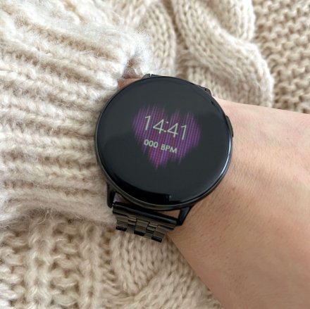 Smartwatch Pacific 24-16 Czarny z bransoletką Ciśnienie Tlen Puls Kroki