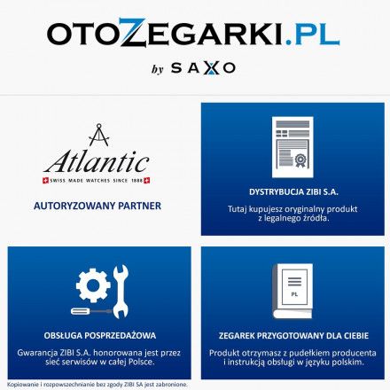 Oryginalny Pasek Atlantic PA ATL SKORA BRAZ GLADKI-M 20S 20 mm