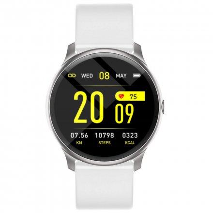 Srebrno-biały smartwatch Daniel Klein z pulsometrem i pulsoksymetrem KW19PRO-3