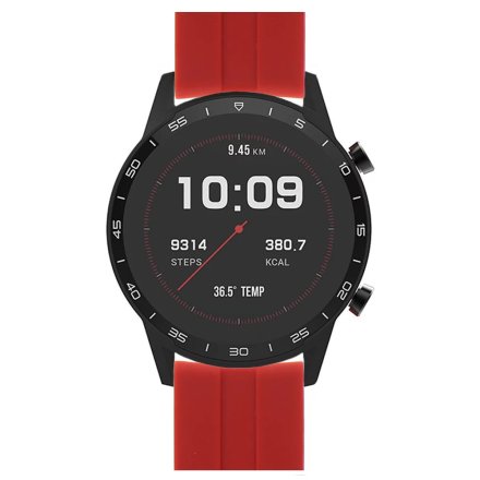 Smartwatch czerwony Vector VCTR-32-06RD z czarnym paskiem