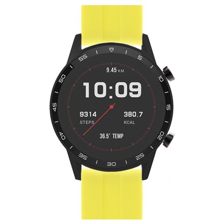 Smartwatch żółty Vector VCTR-32-04YW z czarnym paskiem