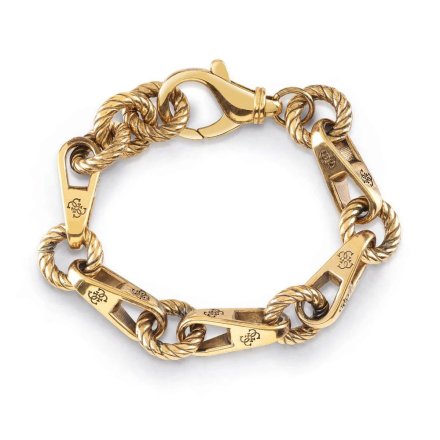 Złota bransoletka Guess retro gruby łańcuch GUESS 4G VINTAGE UBB01011-S