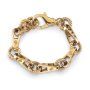 Złota bransoletka Guess retro gruby łańcuch GUESS 4G VINTAGE UBB01011-S