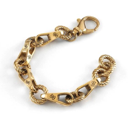 Złota bransoletka Guess retro gruby łańcuch GUESS 4G VINTAGE UBB01011-S