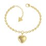 Złota bransoletka Guess z zawieszką serce GUESS CENTRAL HEART UBB01077-S