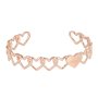 Różowozłota bransoletka Guess sztywna połączone serca GUESS HEART TO HEART UBB01086-S