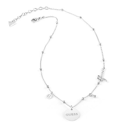 Srebrny naszyjnik Guess z zawieszkami GUESS PEONY ART UBN29101