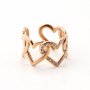 Różowozłoty pierścionek Guess połączone serca UBR01087-54