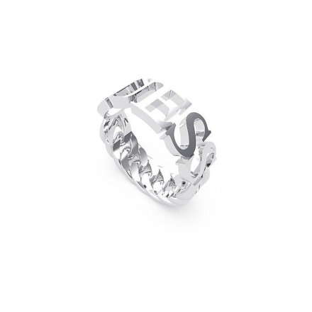 Biżuteria Guess pierścionek srebrny napis GUESS UBR70023-56