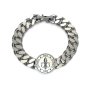 Srebrna bransoleta męska Guess łańcuch GUESS KNIGHT FLOWER UMB70006-L