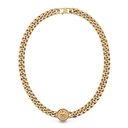 Złoty naszyjnik Guess męski łańcuch GUESS KNIGHT FLOWER UMN70007