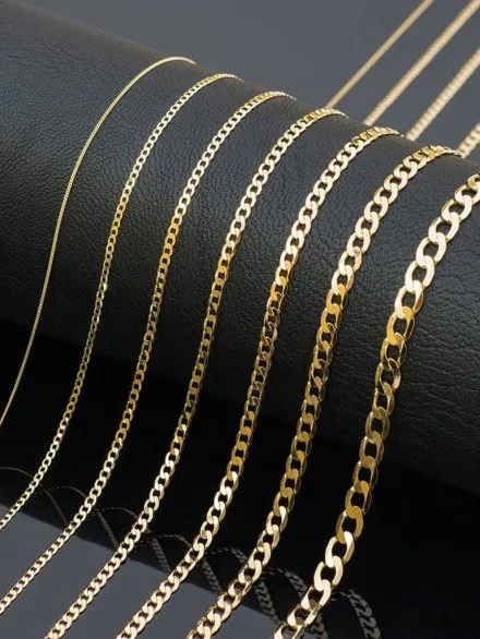 Łańcuszek złoty 45 cm splot pancerka gładka • Złoto 585 0.86 g