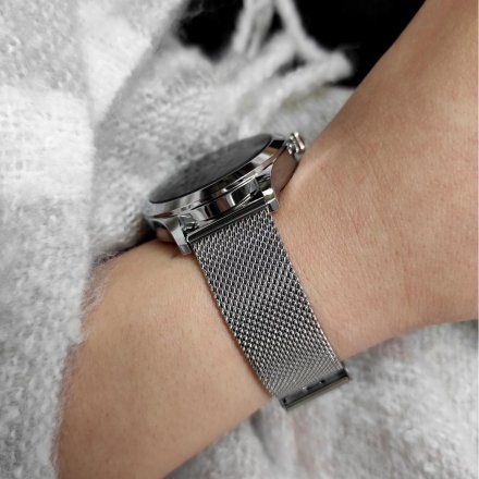 Srebrny smartwatch damski Ciśnienie Tlen Puls Kroki Cykl G.Rossi SW014G-1