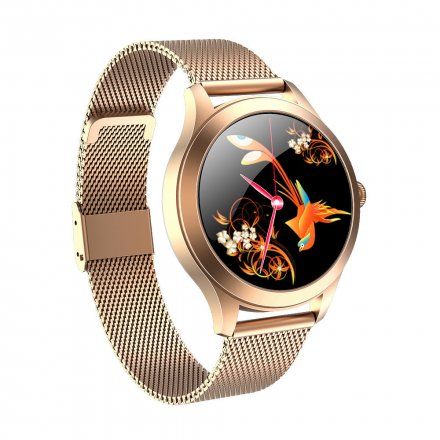 Różowozłoty smartwatch damski Ciśnienie Tlen Puls Kroki Cykl G.Rossi SW014G-2