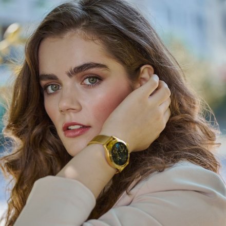 Złoty smartwatch damski Ciśnienie Tlen Puls Kroki Cykl G.Rossi SW014G-4