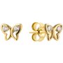 Biżuteria SAXO Kolczyki Złote motylki z cyrkonią  7-4-K00419-2-1.02