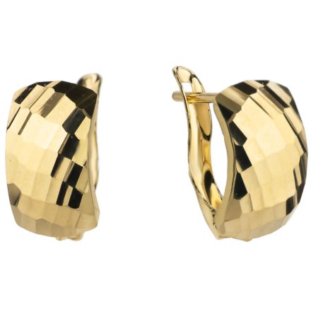 Biżuteria SAXO Kolczyki Złote diamentowane prostokąty 7-4-K00408-1.27